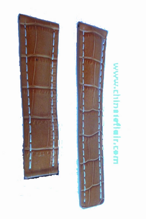 Breitling Replica Watch Bands Brown Leather Strap -24 mm